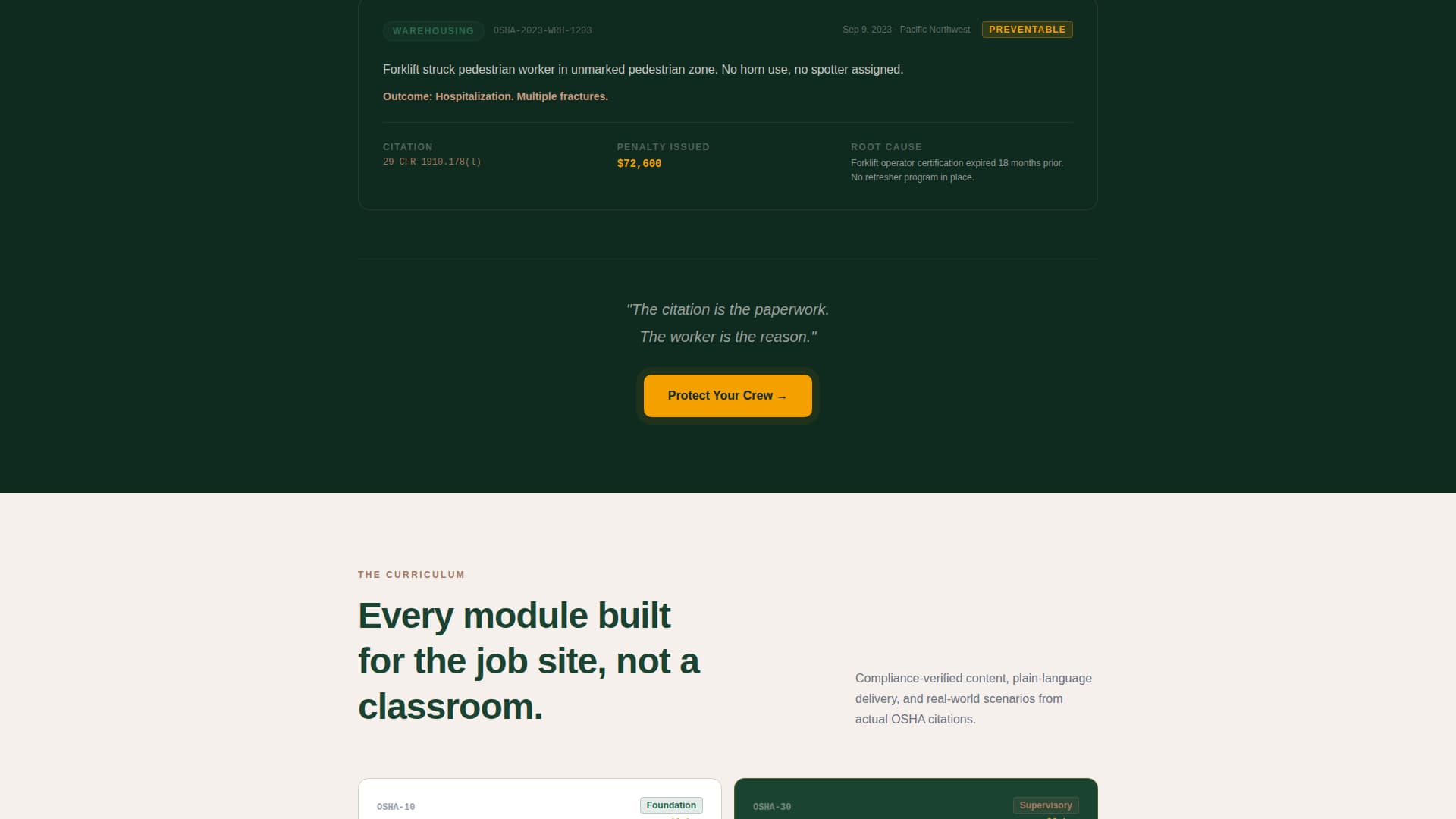 Comply - Powerful OSHA Certification Landing Page Template