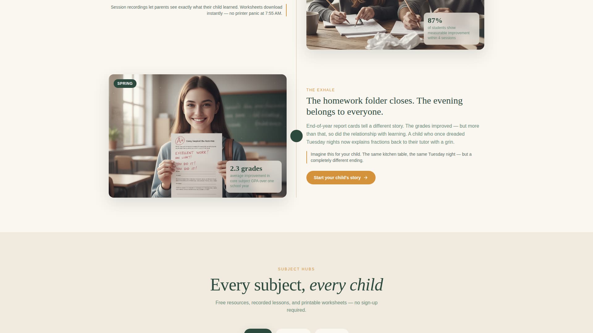 Tutor - Trusted Onlinetutoring Landing Page Template