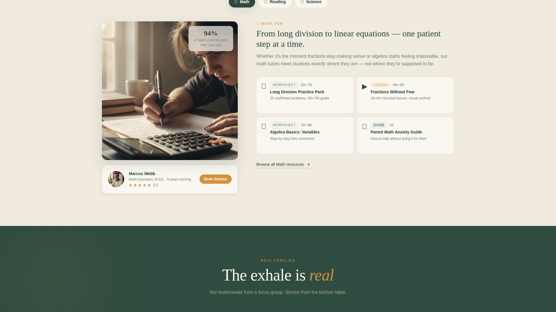Tutor - Trusted Onlinetutoring Landing Page Template