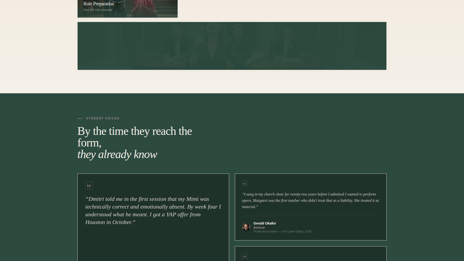 Aria - Prestigious Operatraining Landing Page Template