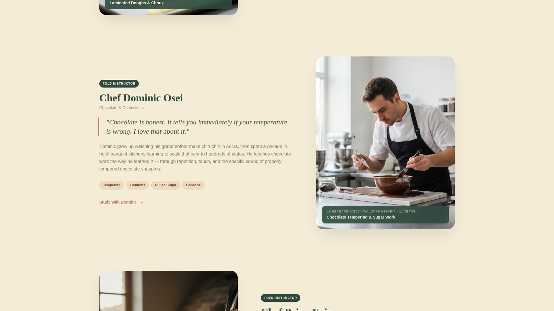 Culinary & Hospitality Education Professional Website Template