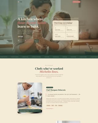 Culinary & Hospitality Education Professional Website Template