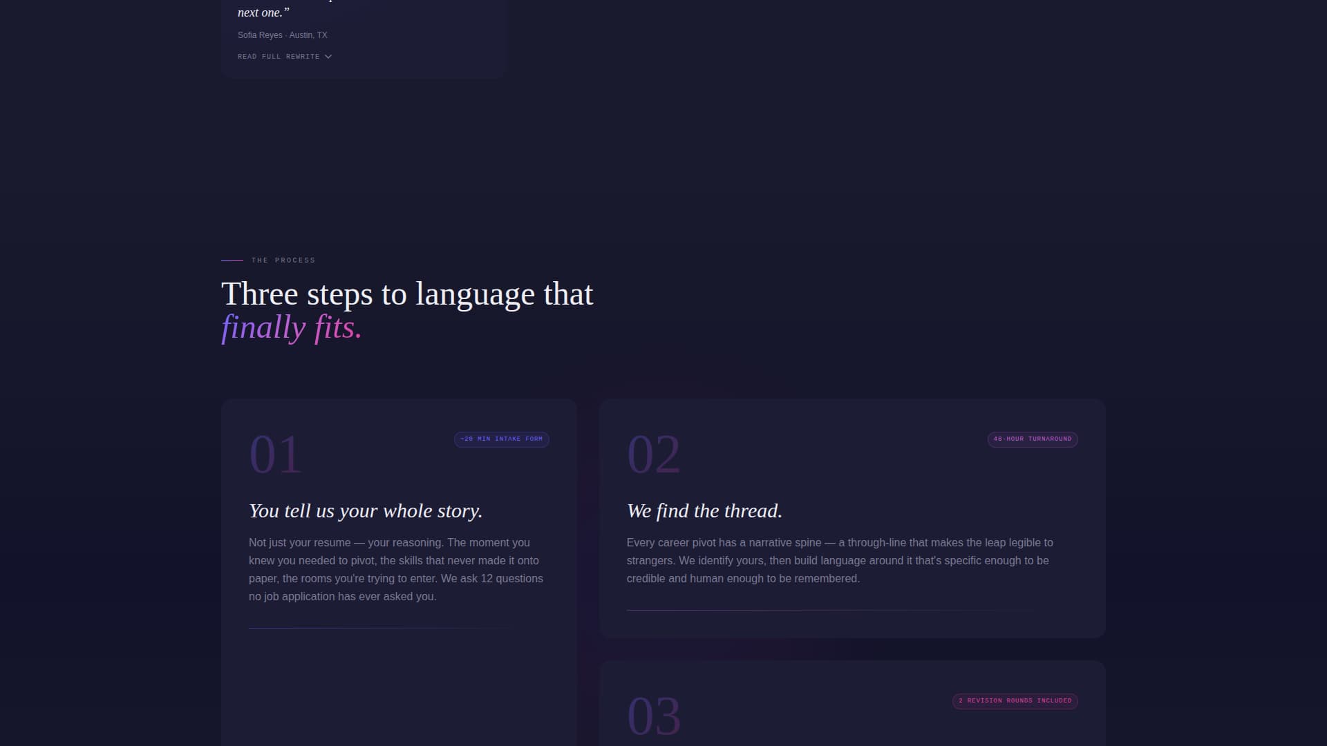 Pivot - Transformative Careerchanger Landing Page Template