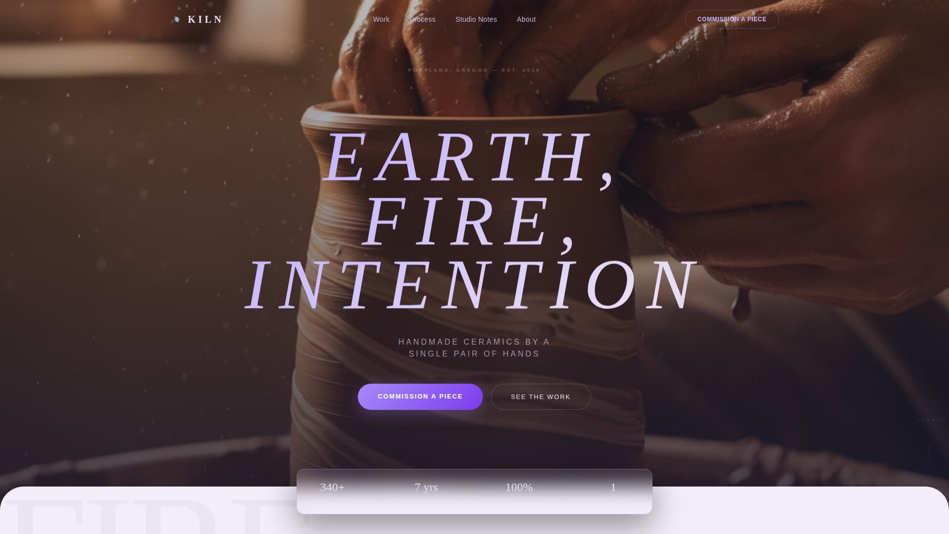 Ceramicist Portfolio Portfolio Website Template