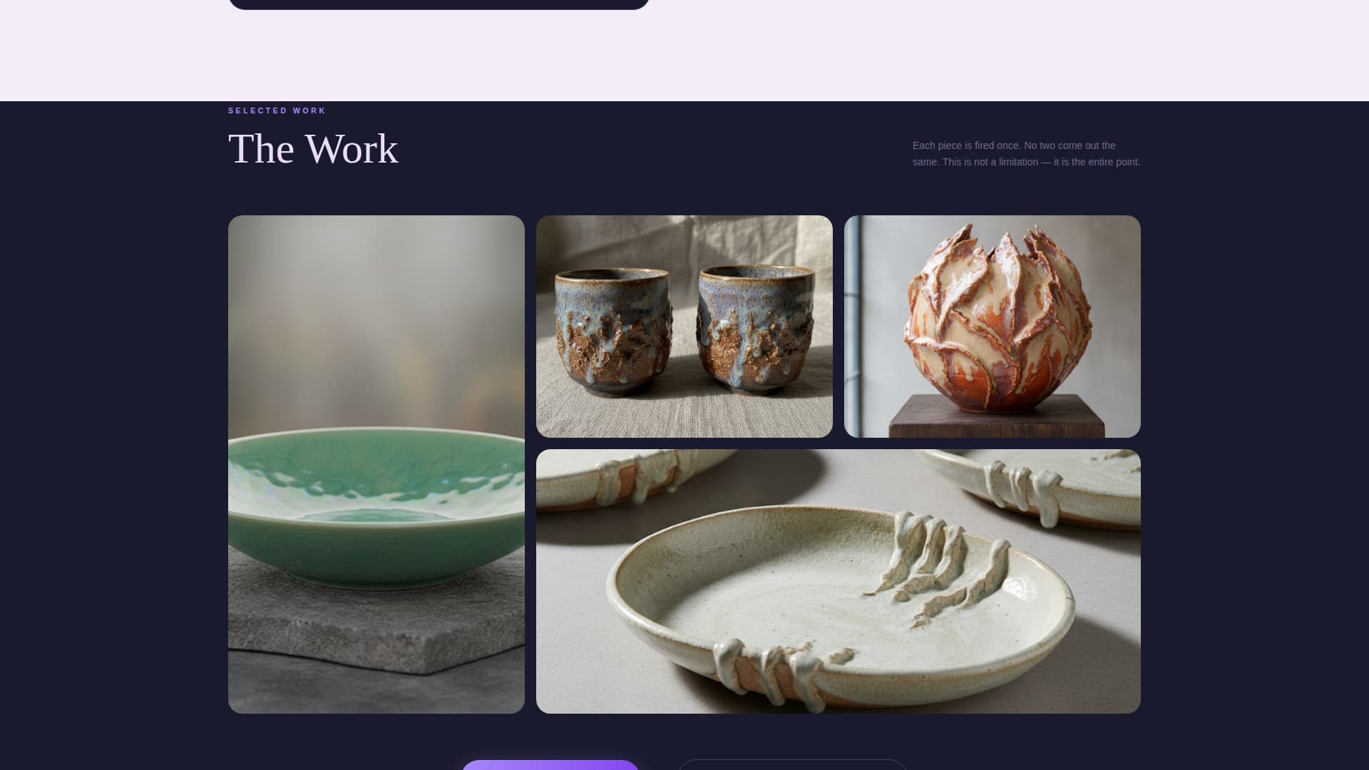 Ceramicist Portfolio Portfolio Website Template