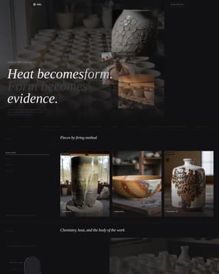 Kiln - Immersive Ceramicist Landing Page Template