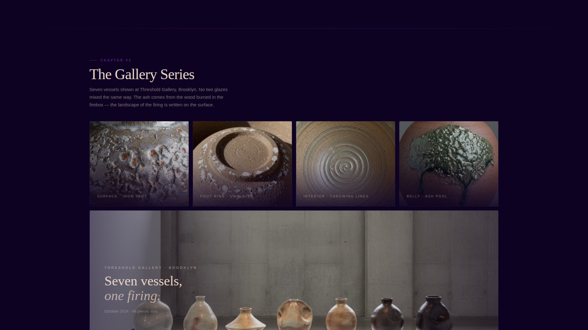Kiln - Immersive Ceramicist Landing Page Template