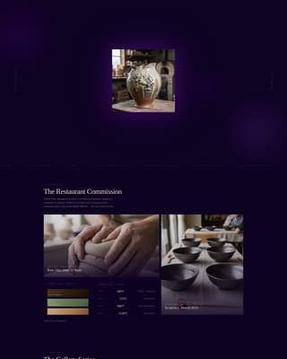 Kiln - Immersive Ceramicist Landing Page Template