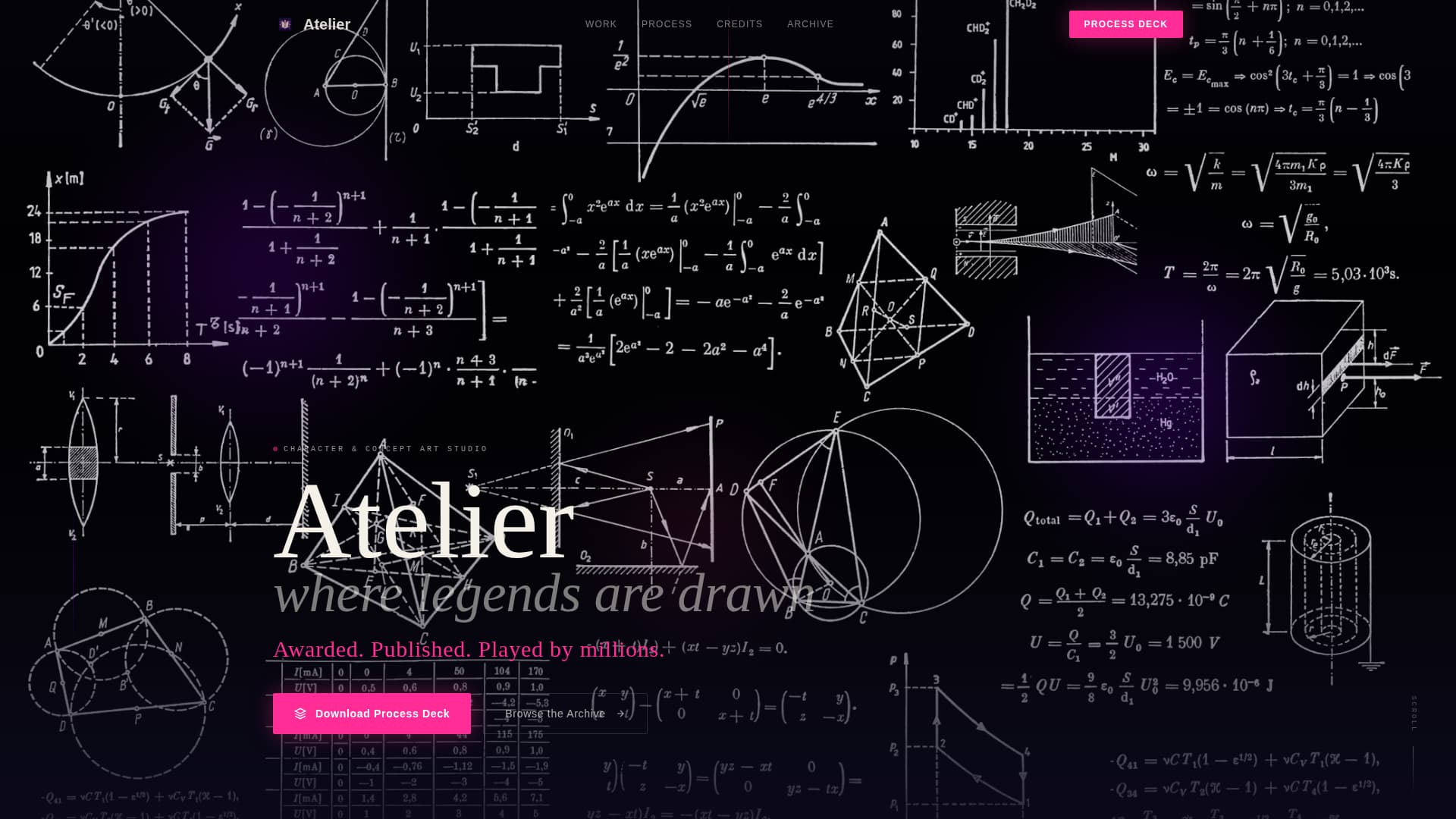 Atelier - Awardwinning Conceptart Landing Page Template