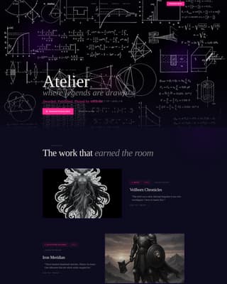 Atelier - Awardwinning Conceptart Landing Page Template