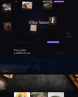 Plate - Immersive Chef Landing Page Template