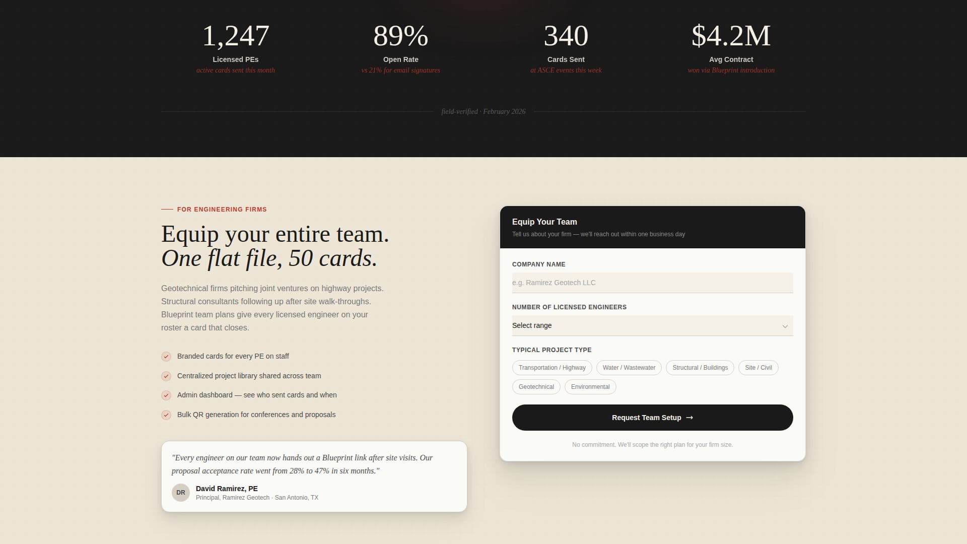 Civil Engineer Profile Specialist Portfolio Website Template