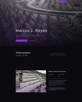Civil Engineer Profile Portfolio Website Template