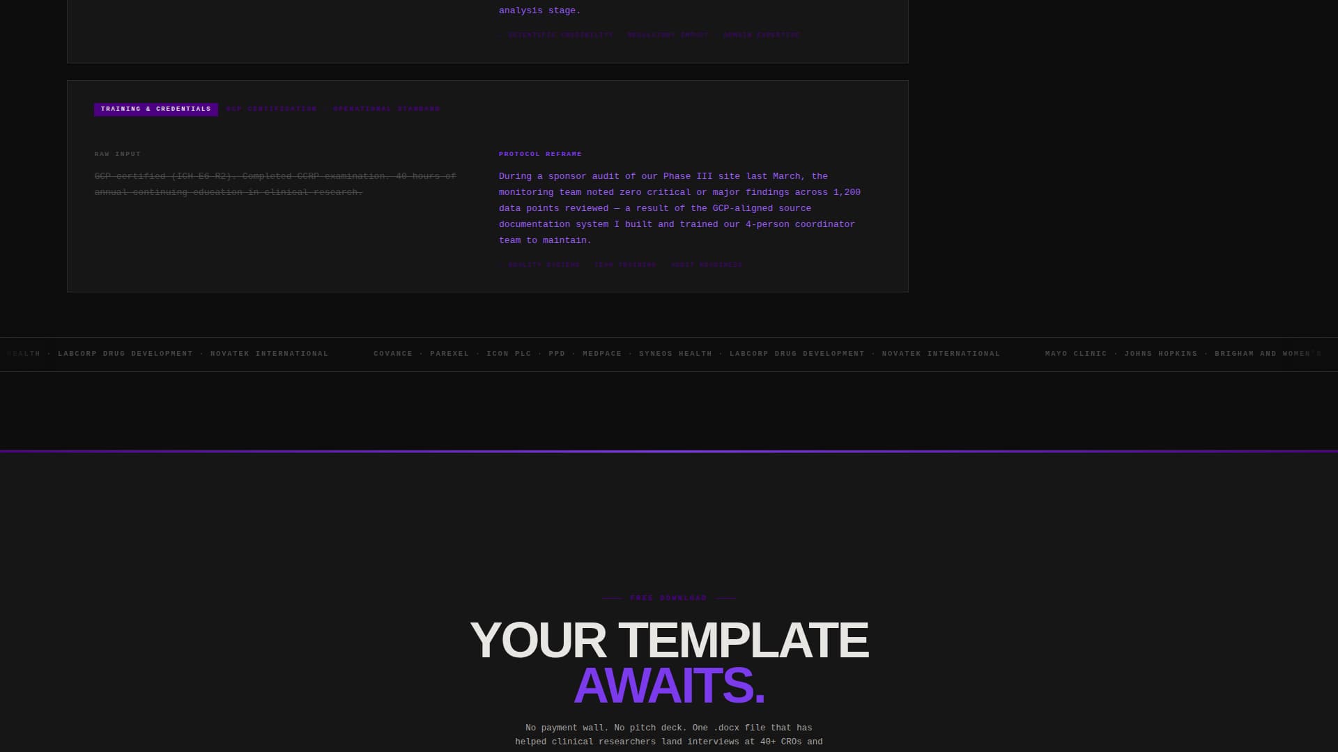 Clinical Researcher Career Specialist Careers Website Template