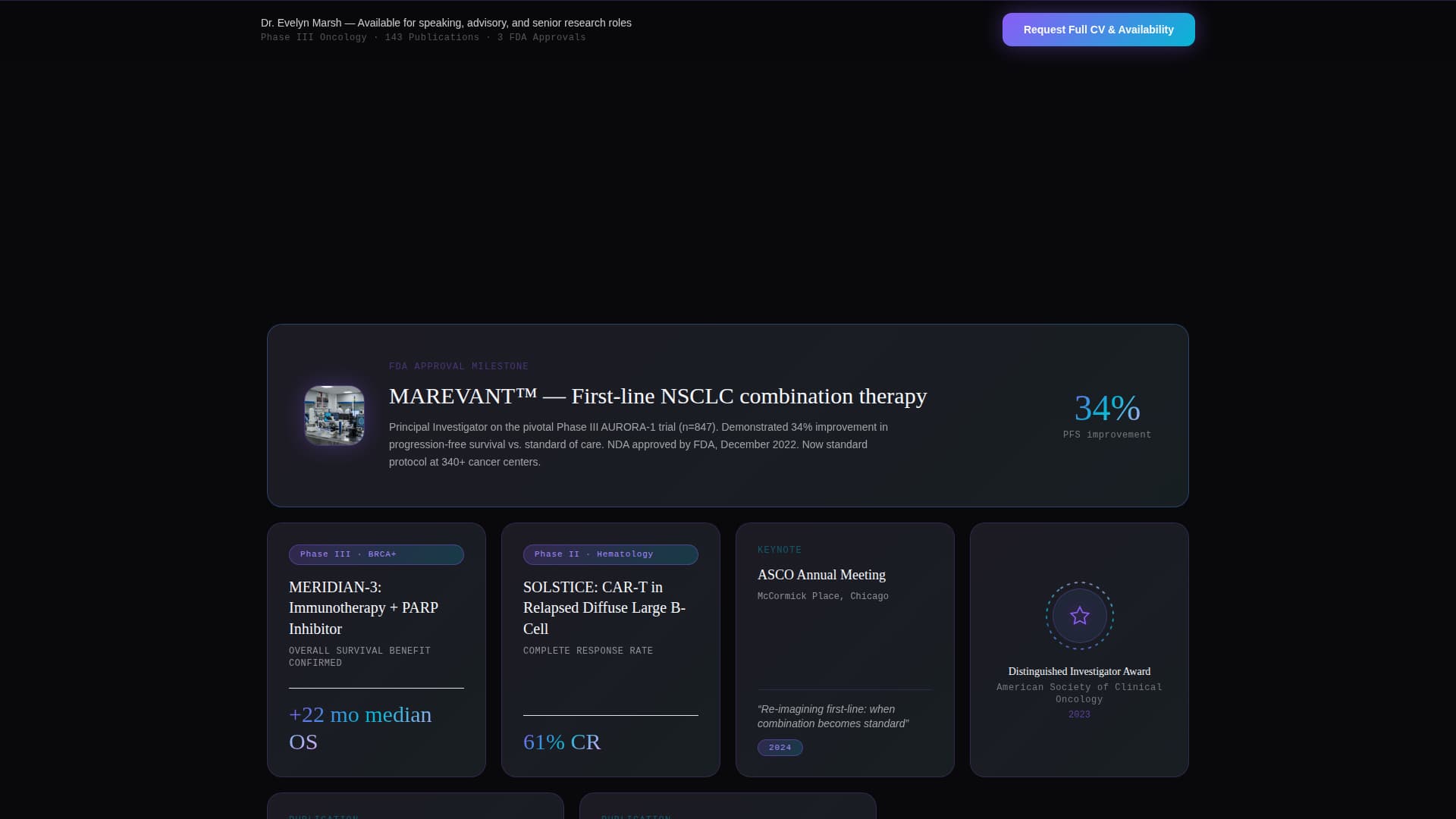 Clinical Researcher Career Specialist Professional Website Template