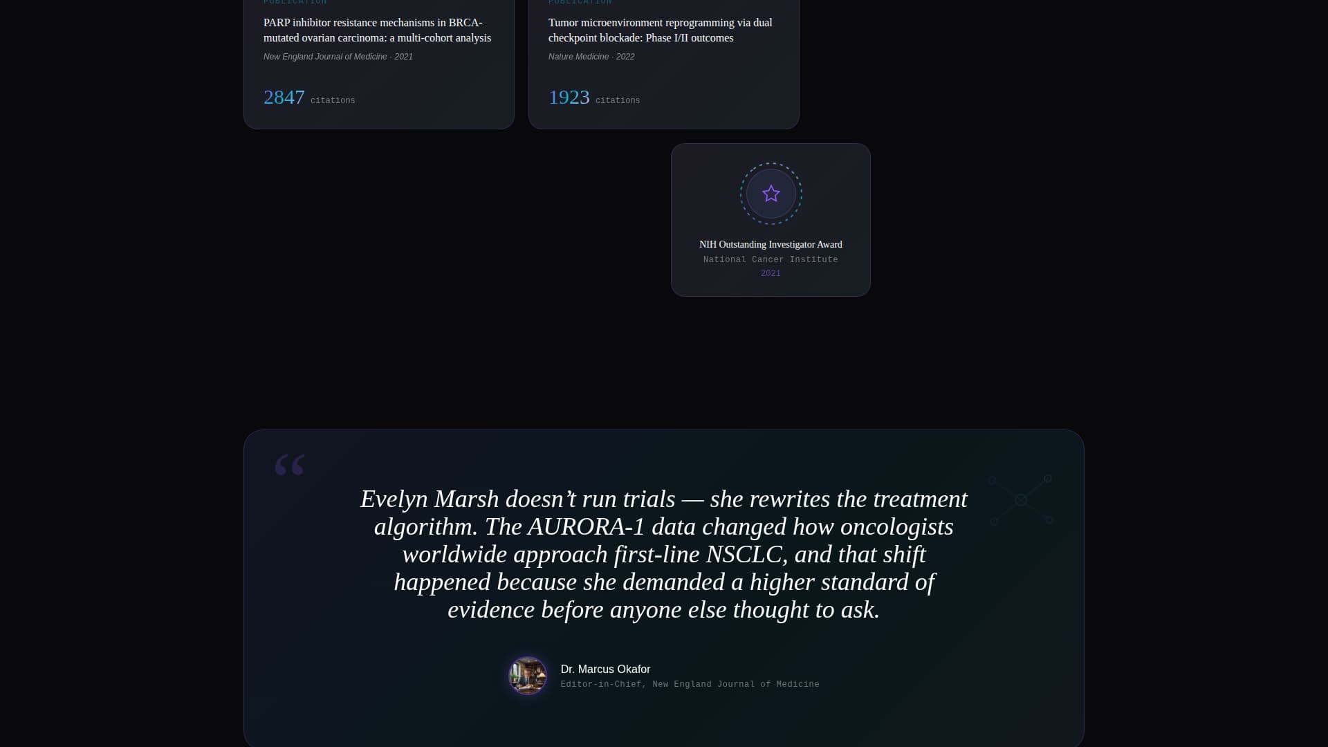 Clinical Researcher Career Specialist Professional Website Template