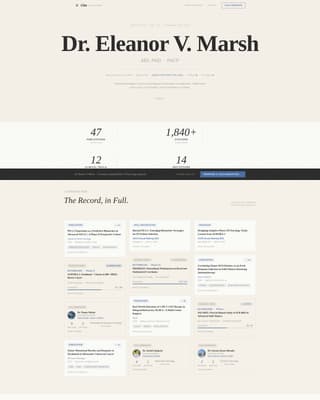 Clinical Researcher Career Advanced Professional Website Template