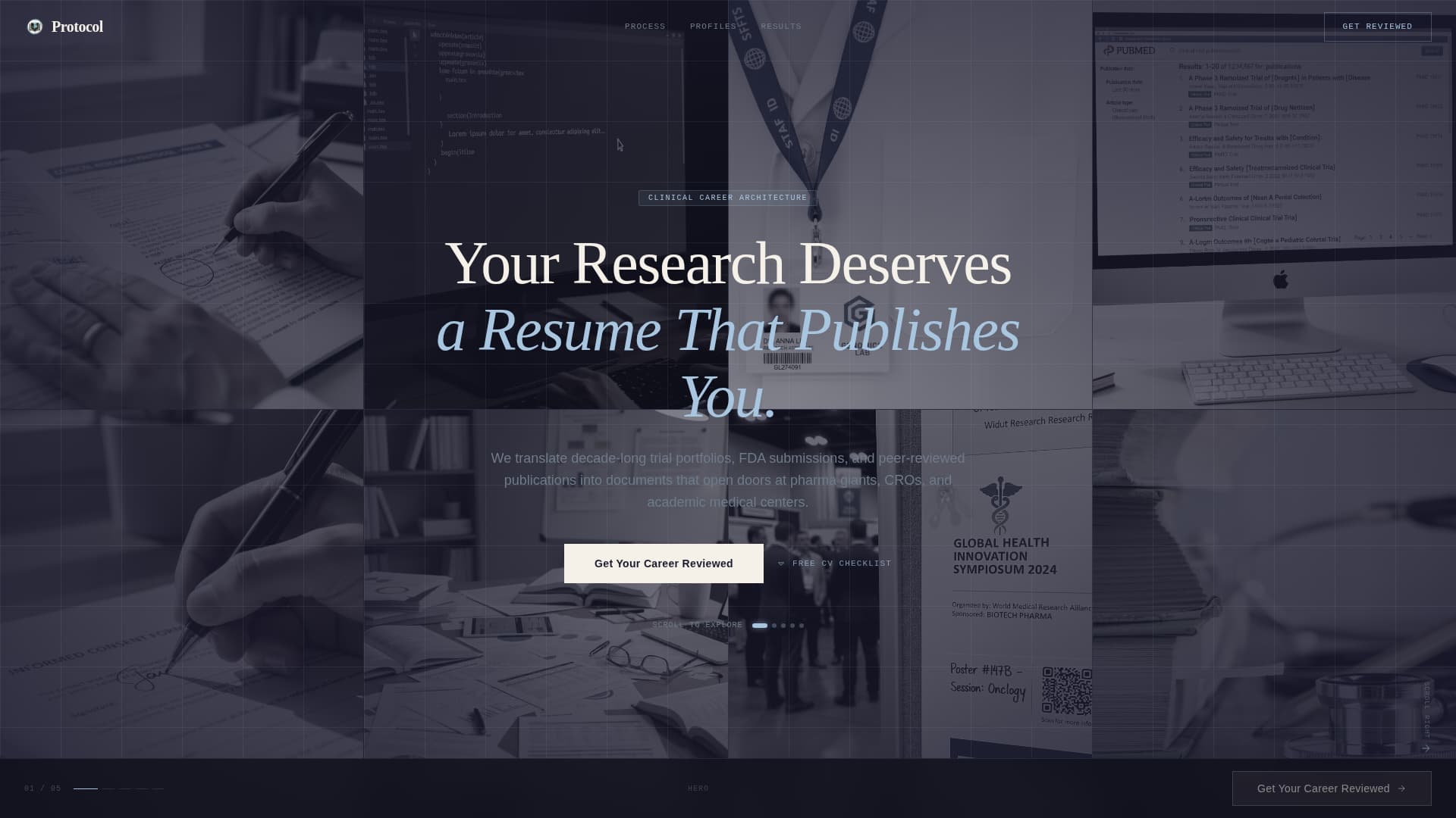 Clinical Researcher Career Careers Website Template
