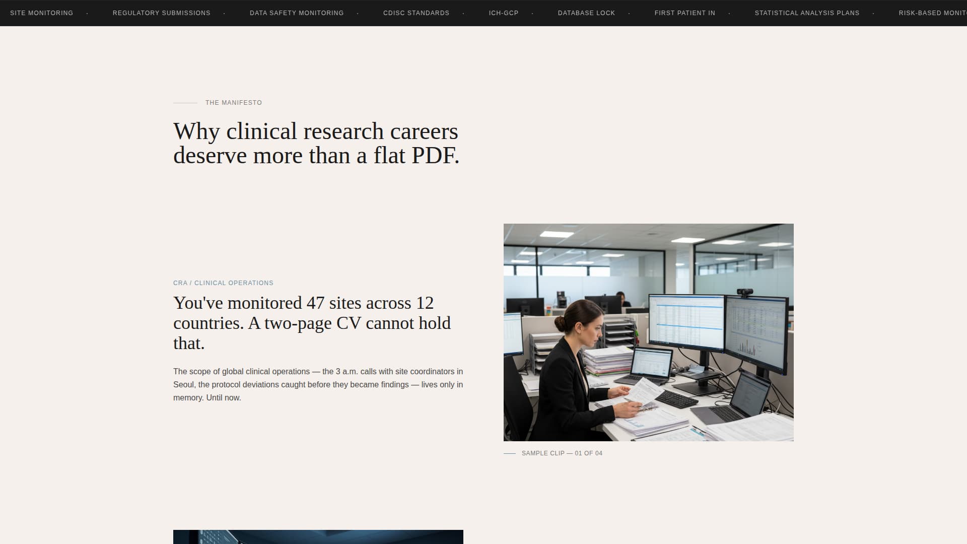 Clinical Researcher Career Professional Website Template