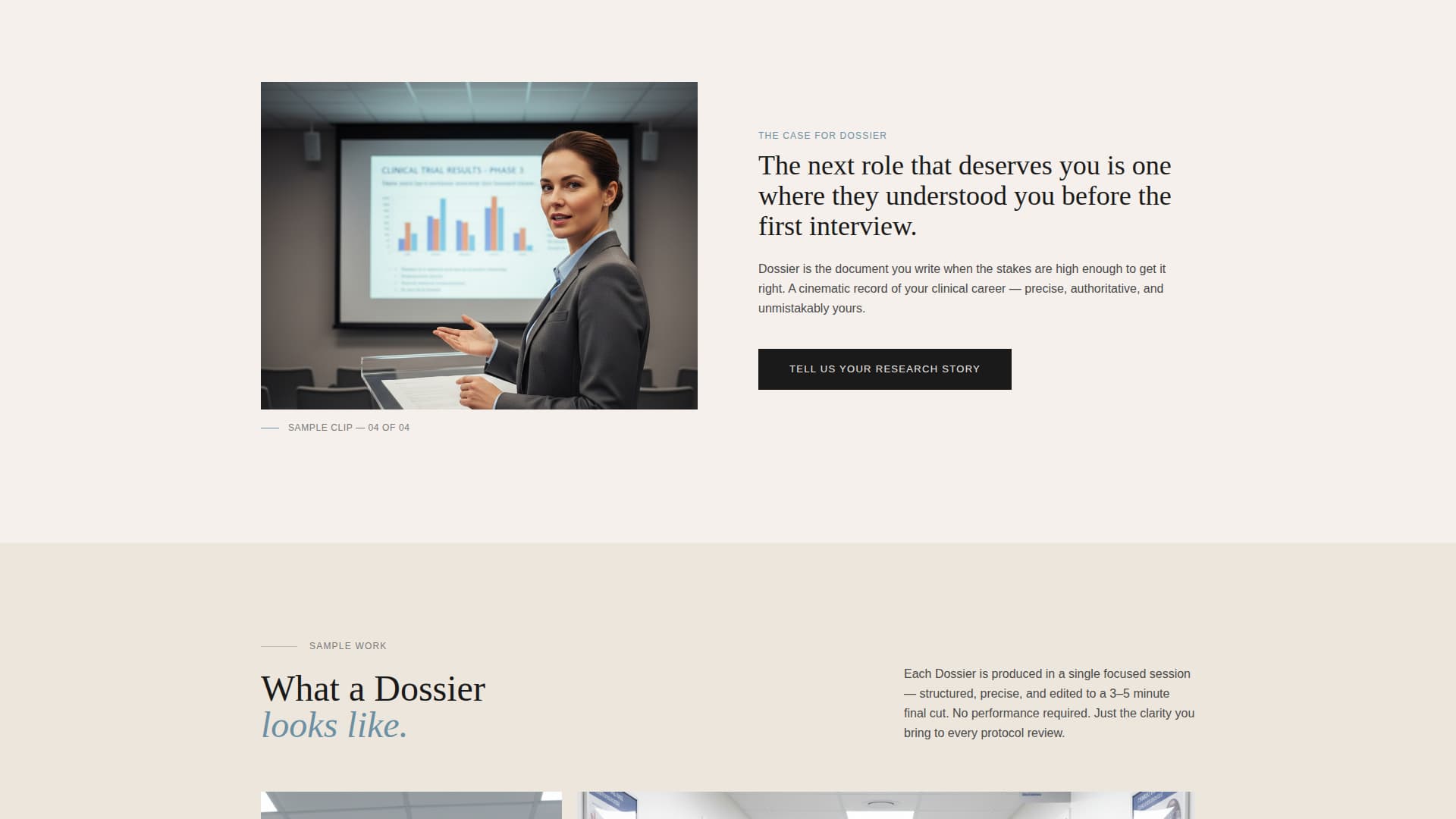Clinical Researcher Career Professional Website Template