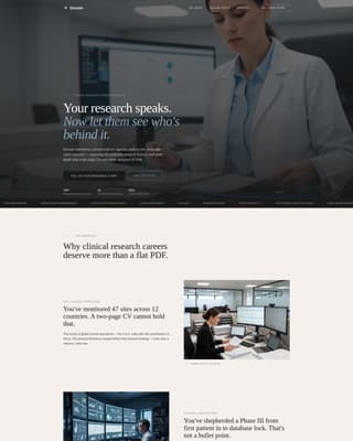 Clinical Researcher Career Professional Website Template