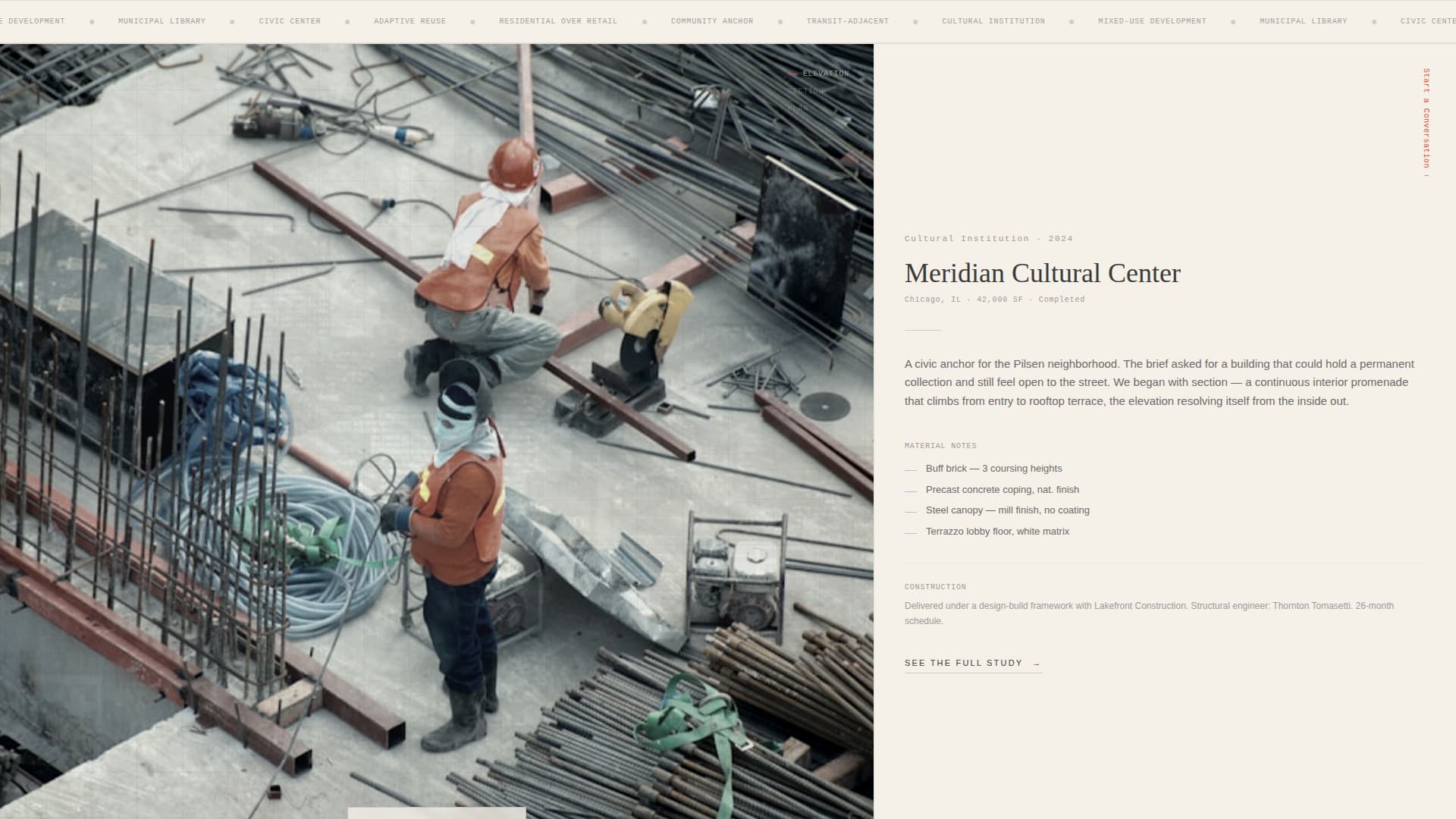 Architecture & Interiors Portfolio Professional Website Template