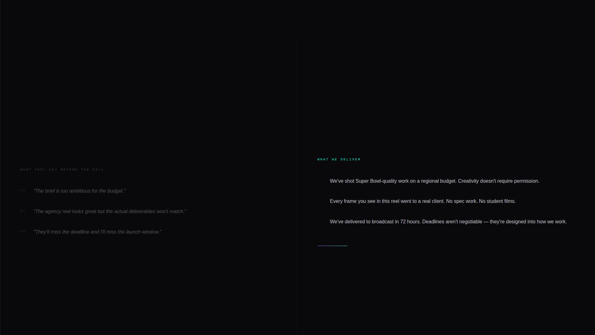 Videography & Film Portfolio Directory Website Template