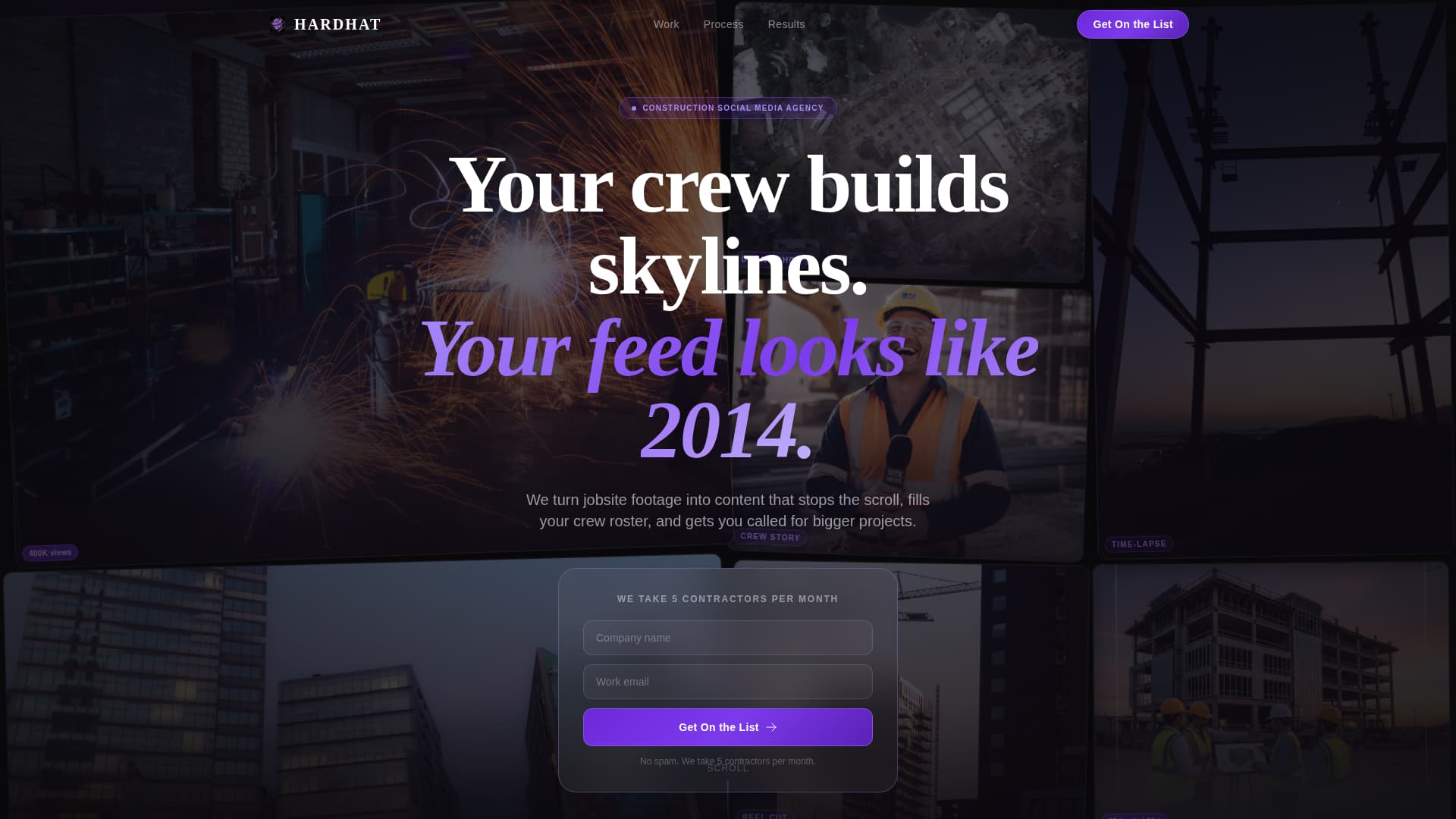Construction Marketing & Agency Advanced Pre-Launch Website Template