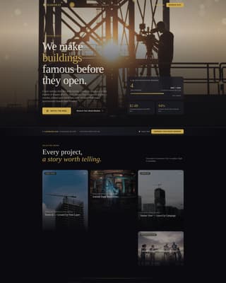 Construction Marketing & Agency Complete Pre-Launch Website Template
