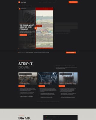 Construction Marketing & Agency Portfolio Website Template