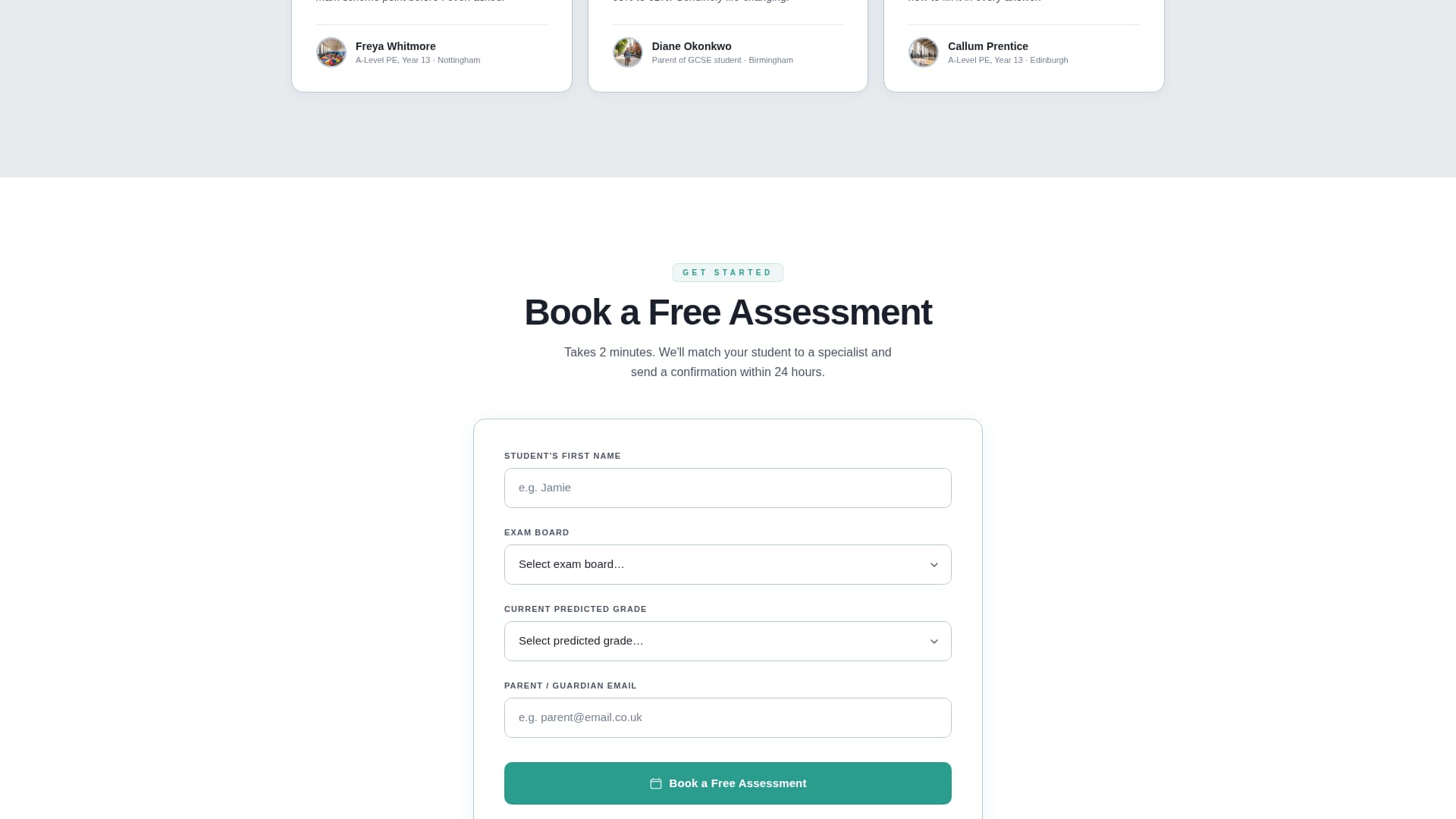 Physical Education Education Booking Website Template
