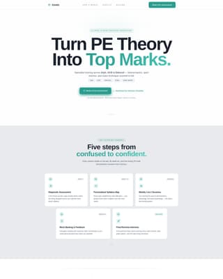 Physical Education Education Booking Website Template