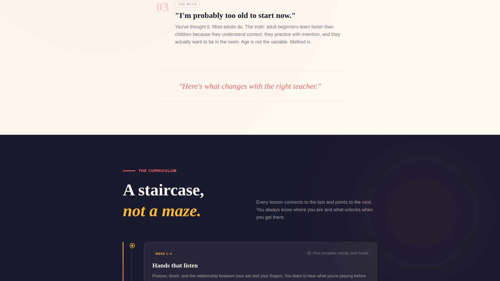 Music & Performing Arts School Specialist Professional Website Template