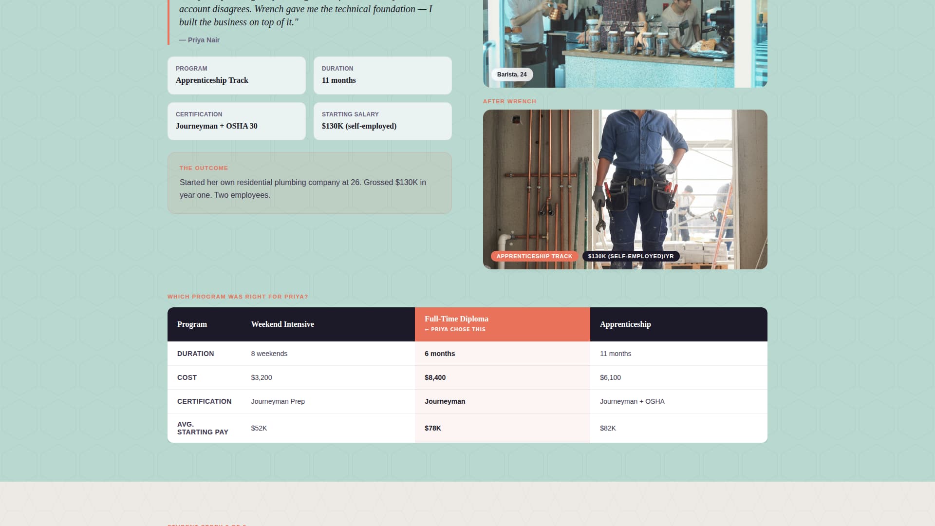 Vocational & Trade School Booking Website Template