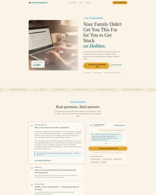 Political Science Education FAQ Website Template