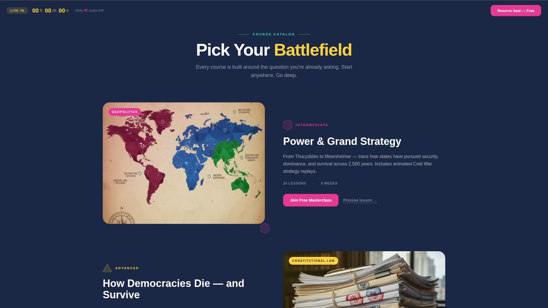 Political Science Education Professional Website Template