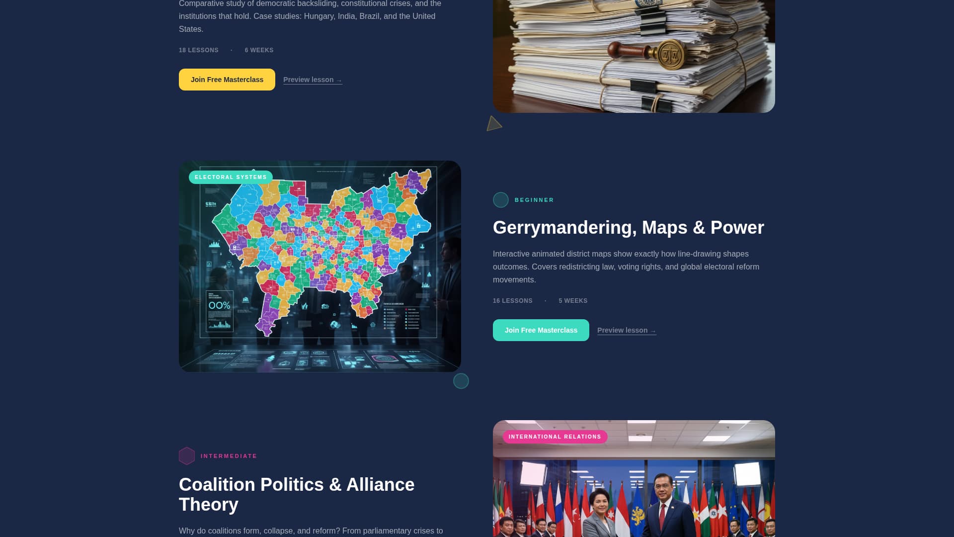 Political Science Education Professional Website Template