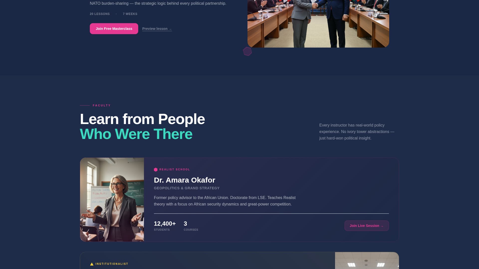 Political Science Education Professional Website Template