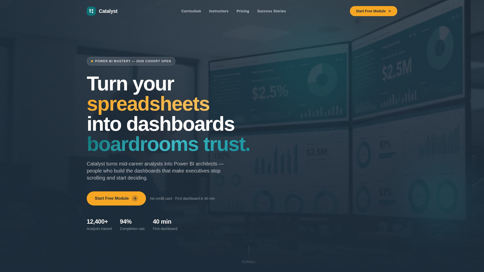 Catalyst - Authoritative Power BI Landing Page Template