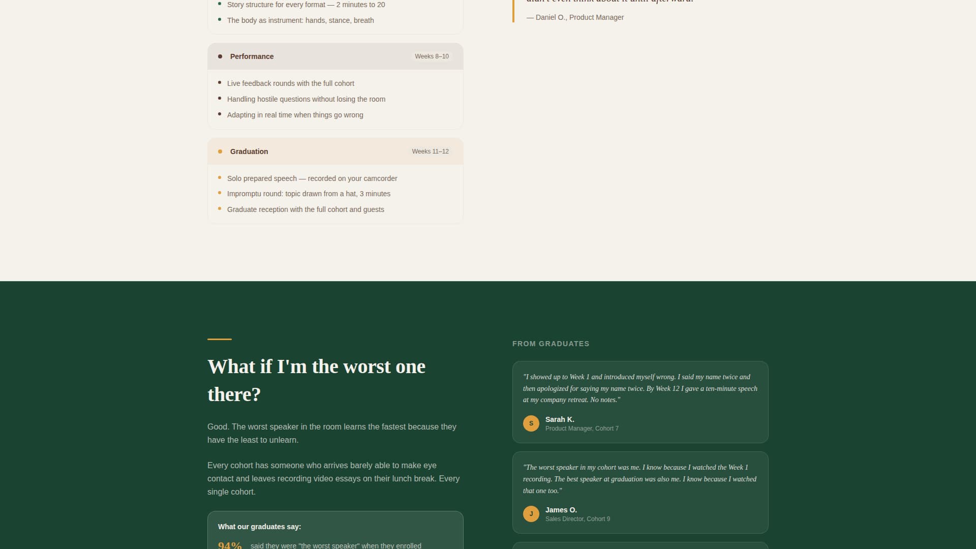 Podium - Confident Speaking Landing Page Template
