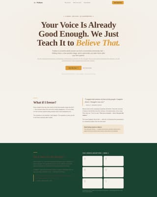Podium - Confident Speaking Landing Page Template