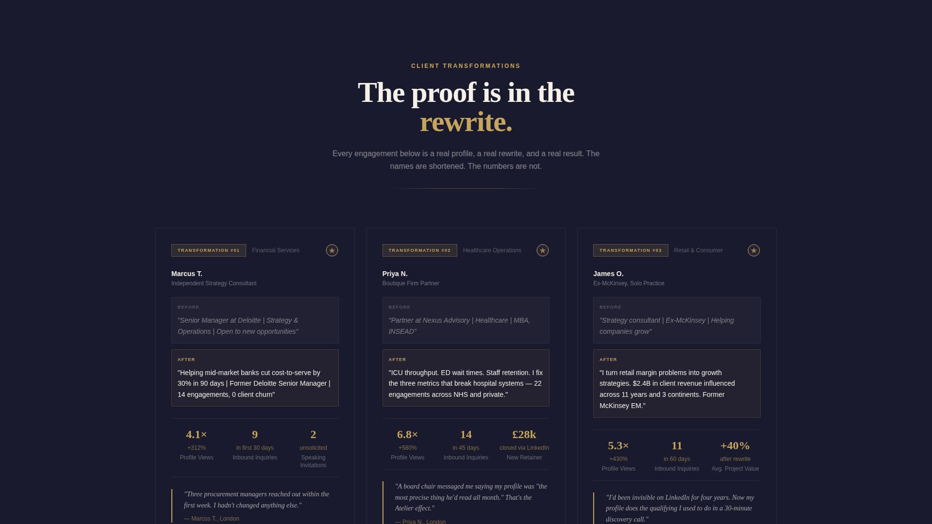 Consultant Career Specialist Portfolio Website Template