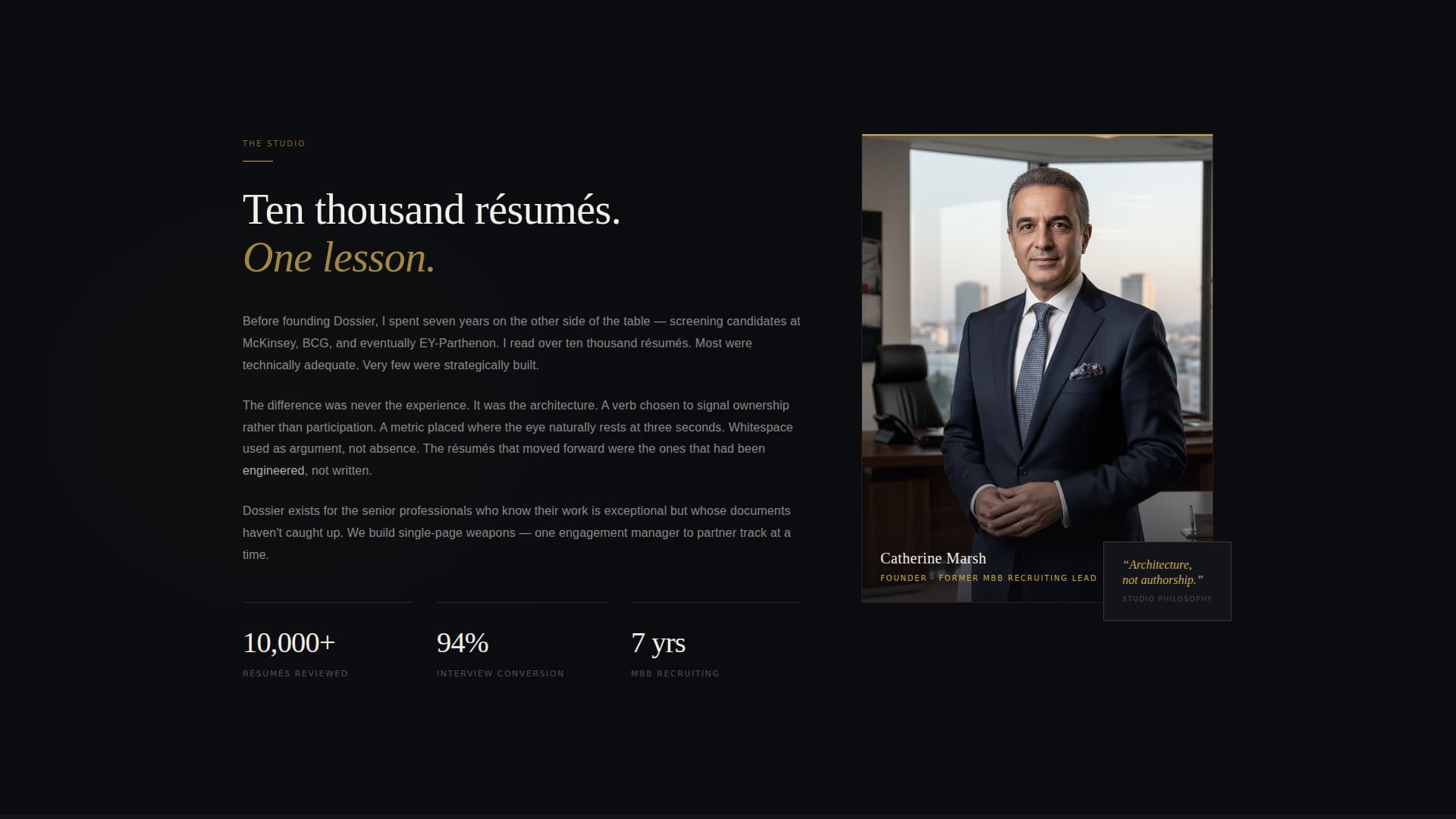 Consultant Career Reviews Website Template