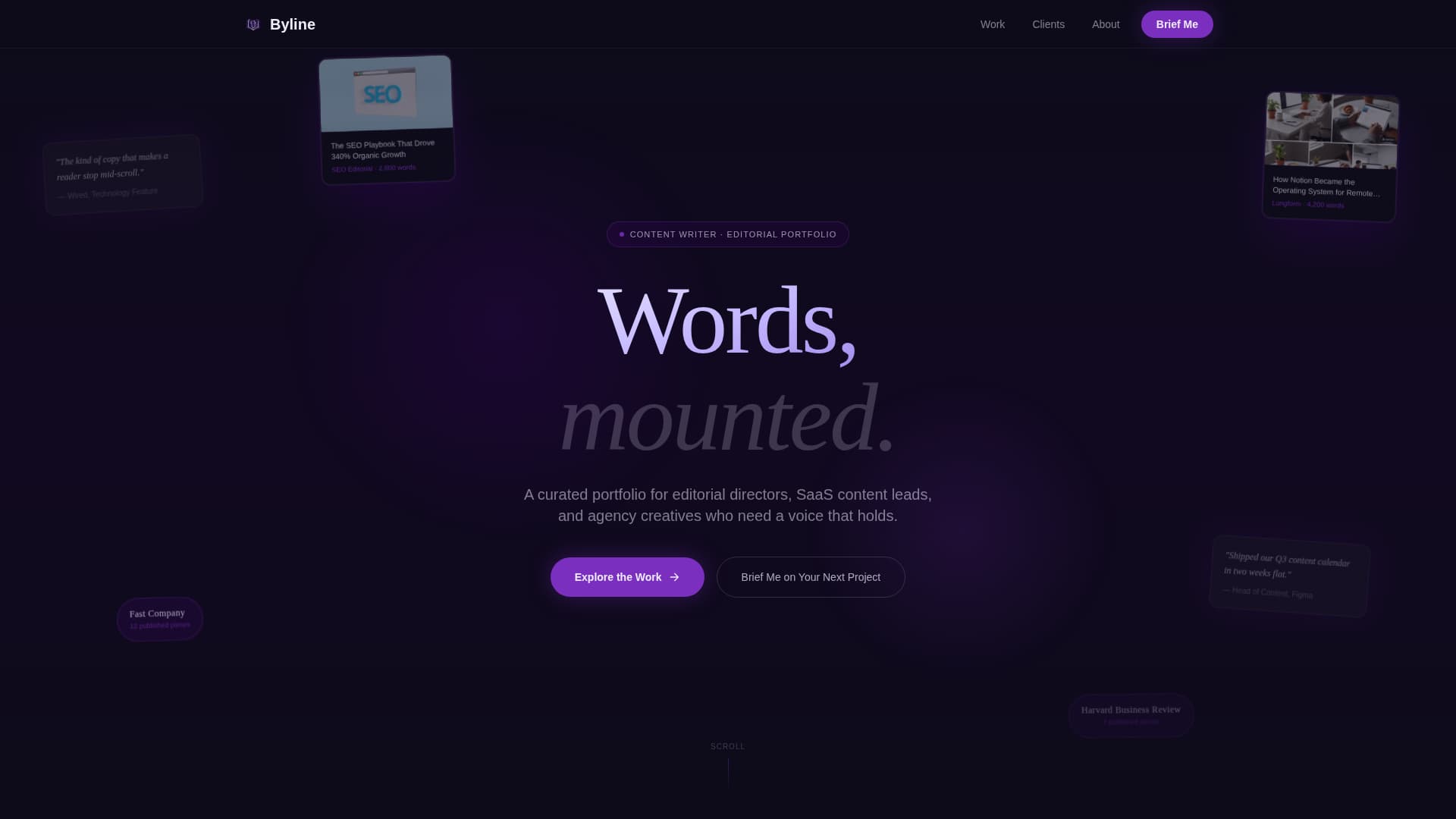 Content Writer Portfolio Portfolio Website Template