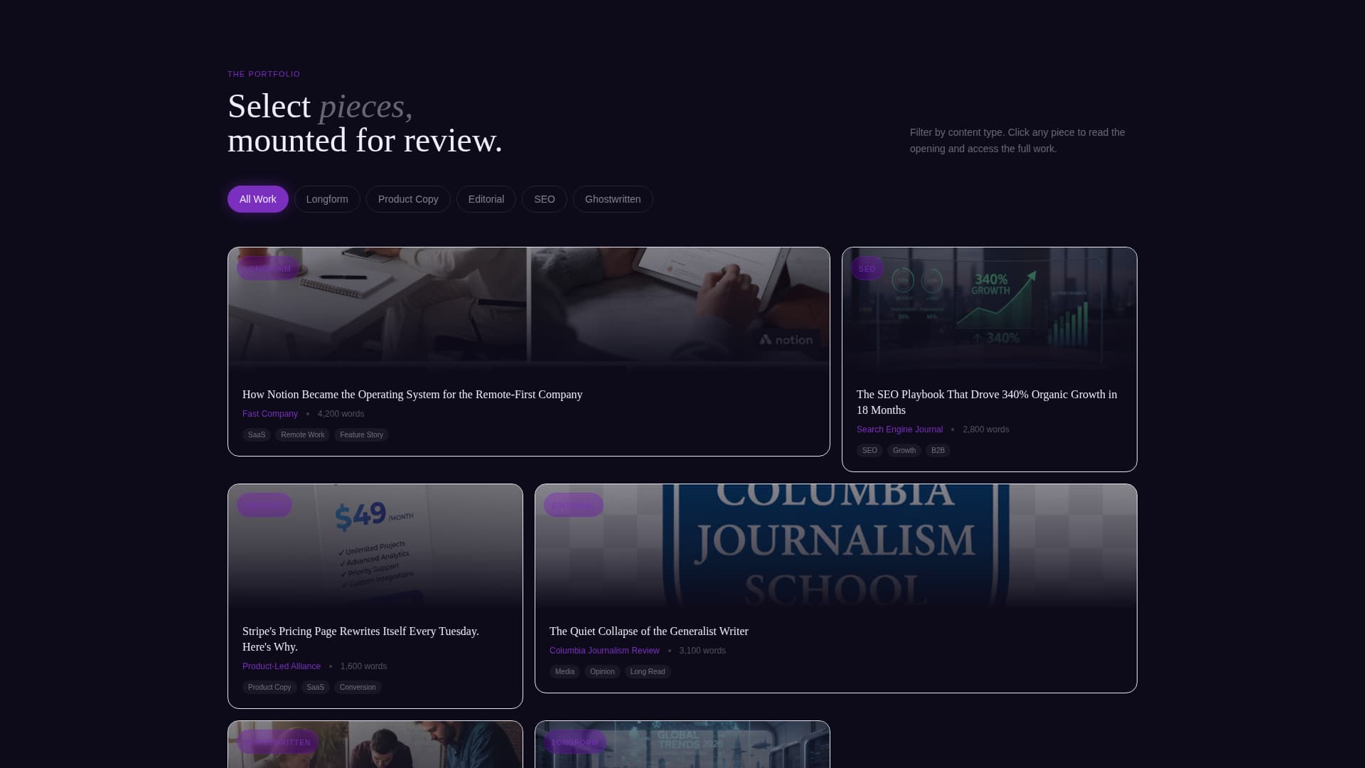 Content Writer Portfolio Portfolio Website Template