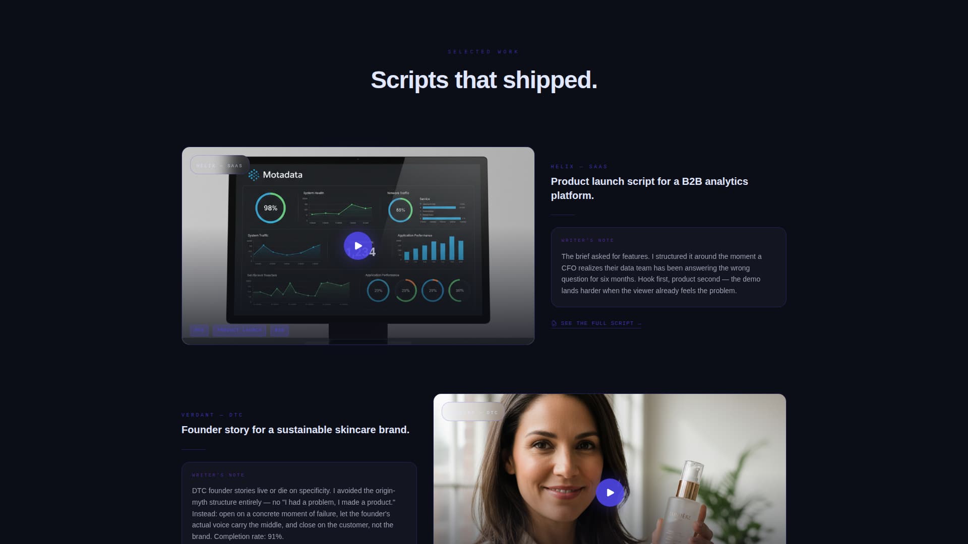 Content Writer Portfolio Advanced Portfolio Website Template