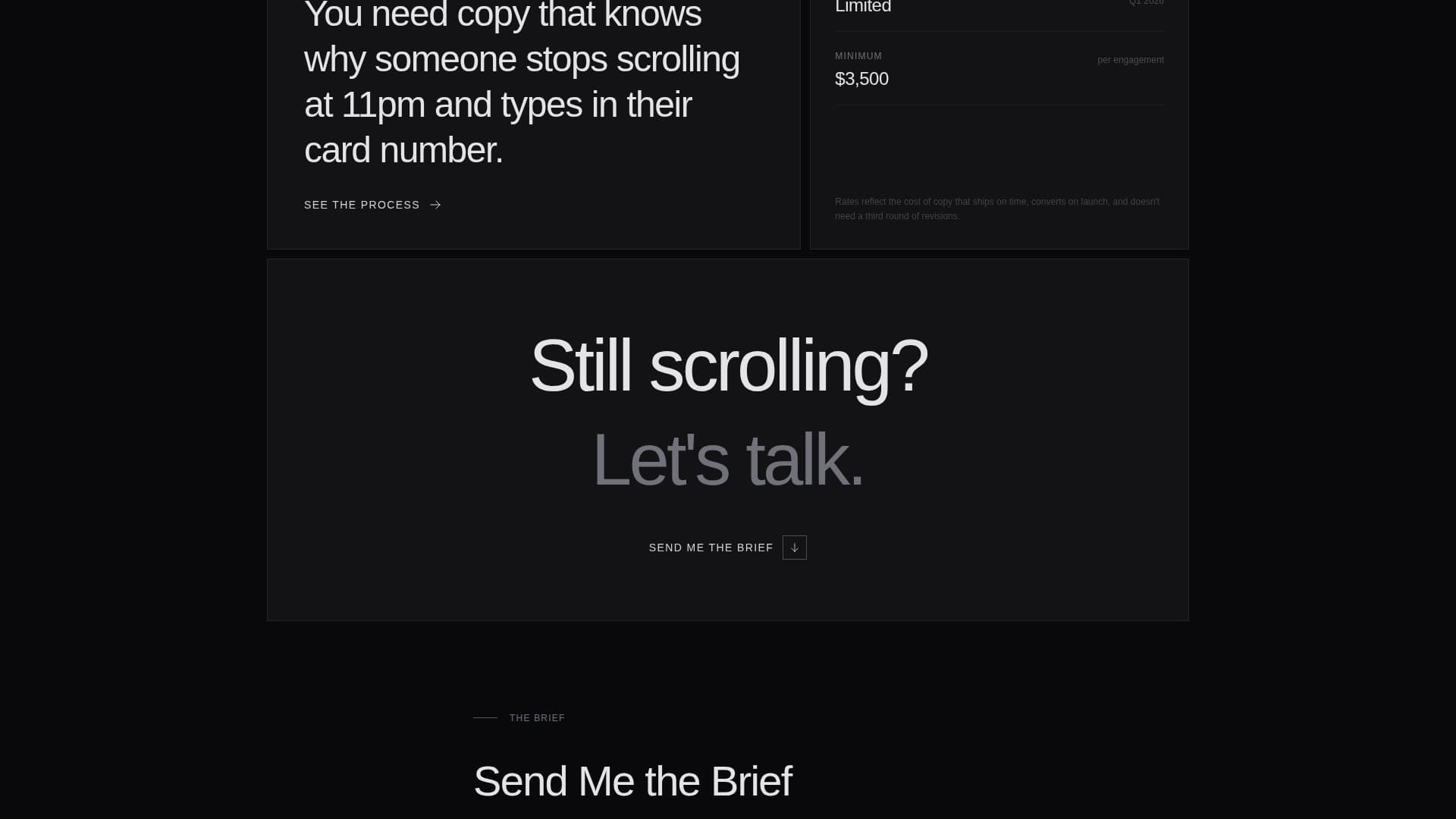Copywriter Portfolio Specialist Professional Website Template