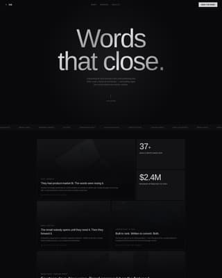 Copywriter Portfolio Specialist Professional Website Template
