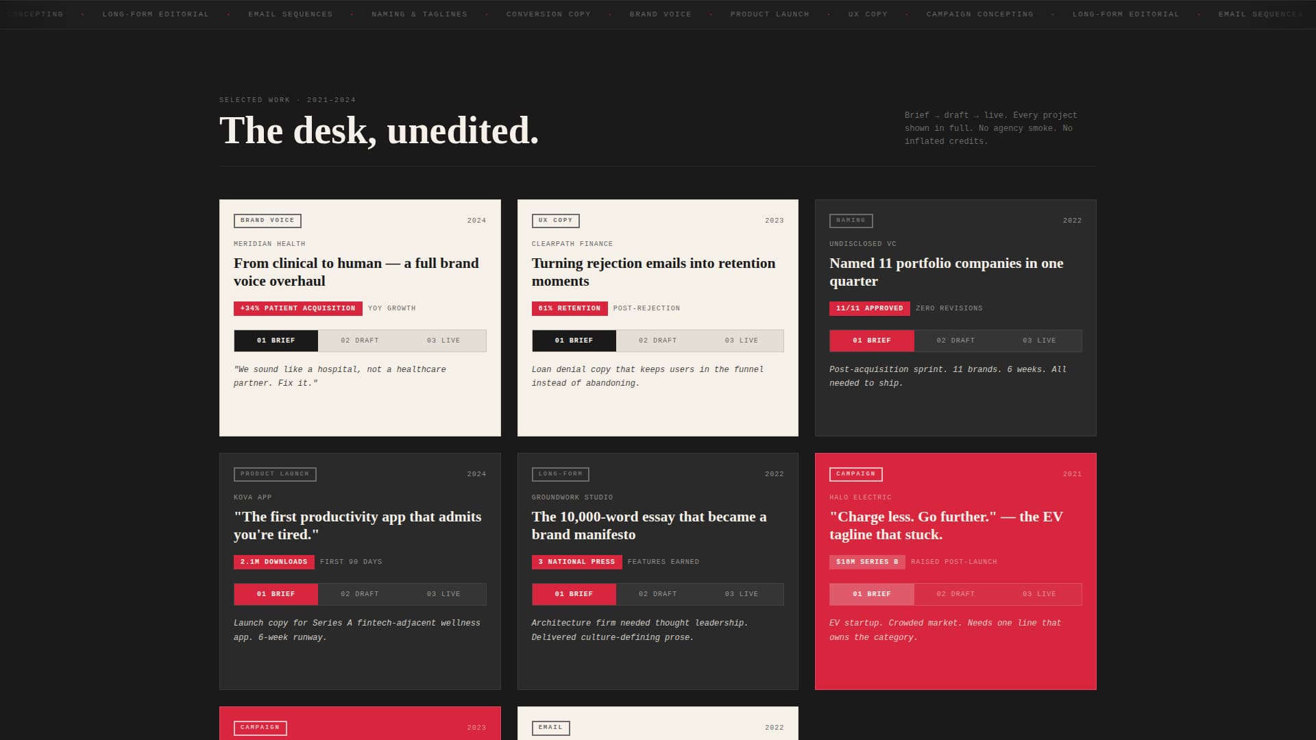 Copywriter Portfolio Careers Website Template