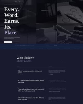 Copywriter Portfolio Professional Website Template